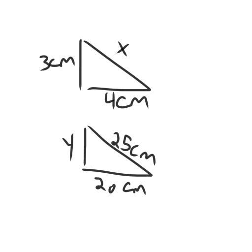 How do i find Y and X on triangles ?-example-1