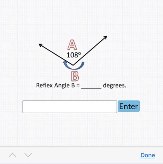 A= 108. Reflex angle b=-example-1