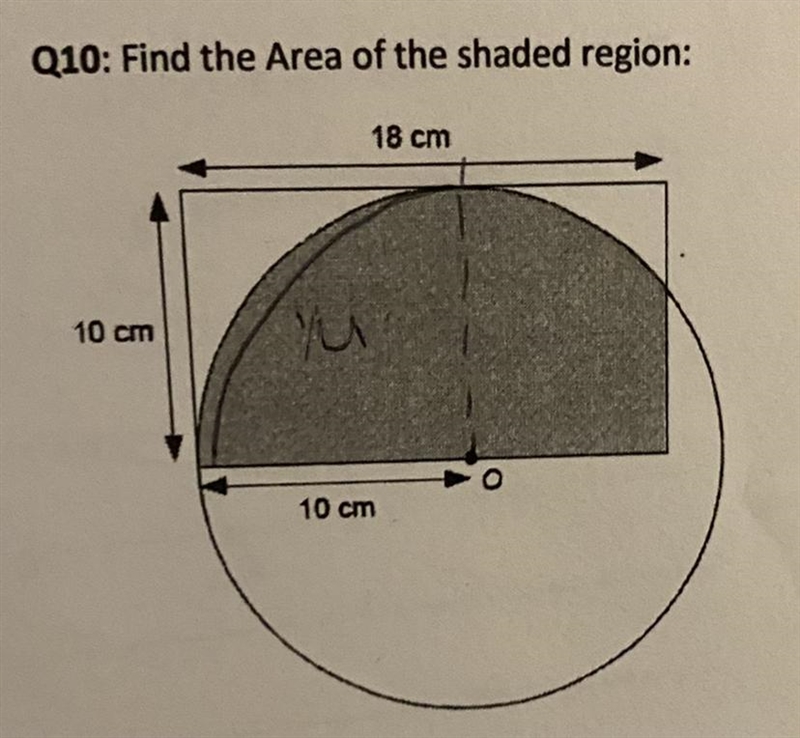 Find the area of the shaded segment Could someone please give me a step by step explanation-example-1