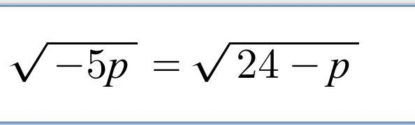 What is the solution to the equation ? p = –6 p = p = –4 p =-example-1