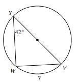 Find the measure of the arc. 42 degrees 84 degrees 21 degrees 81 degrees-example-1