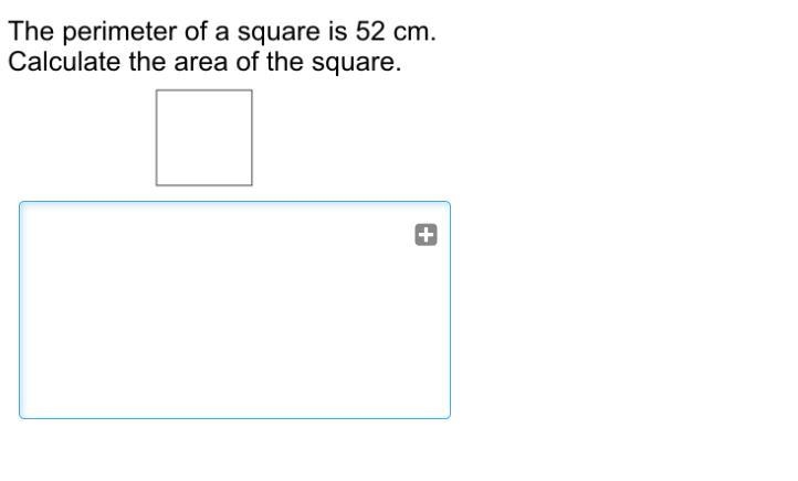 Calculate the area of the square!-example-1