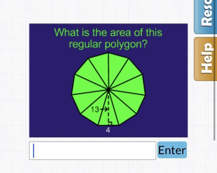 FIND AREA OF REGULAR POLYGON - GEOMETRY-example-1