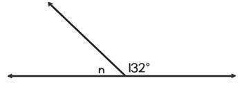 What is the measure of the unknown angle? straight angle divided into a one hundred-example-1