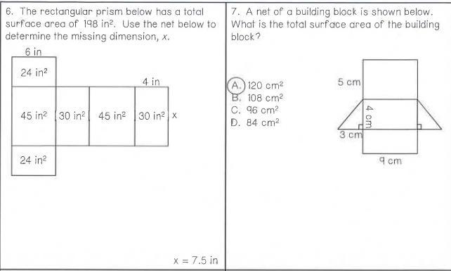 Answers are there but i need the work the rectangular prism below has a total surface-example-1