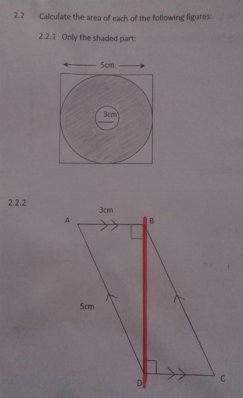 Calculate the Area of each of the following Figures:​-example-1