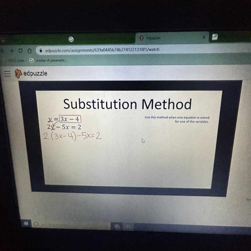 HELP ME PLEASE!! What is the first step to solve this equation? A: add 5x to both-example-1