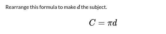 Hey, I'm not sure if I'm wrong or not but wouldn't the answer be c divided by pi? or-example-1