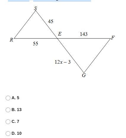 Solve for x. The triangles are similar.-example-1