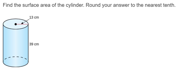 Find the surface area of the cylinder. Round your answer to the nearest tenth.-example-1