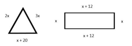 The perimeter of this triangle is equal to the perimeter of this rectangle. Find the-example-1