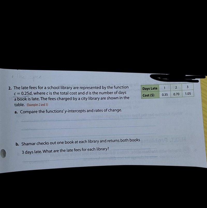 1 2 3 Days Late 2. The late fees for a school library are represented by the function-example-1