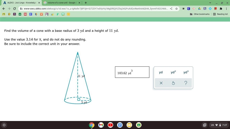 Just double checking - is this correct? Note: Pi is represented as 3.14 in this model-example-1