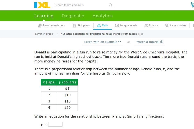 Donald is participating in a fun run to raise money for the West Side Children's Hospital-example-1