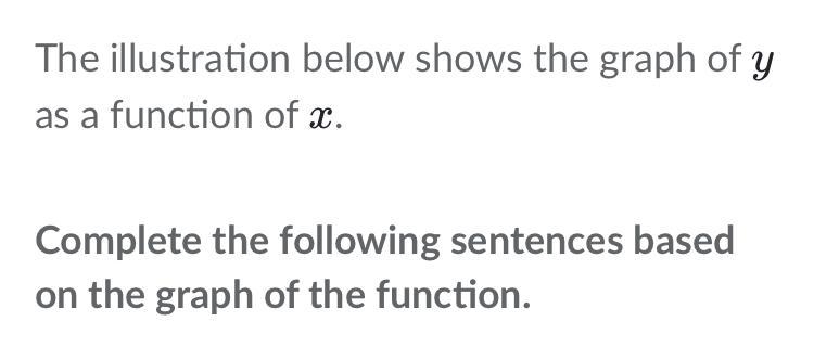 Complete the sentences based off the graph. Thank you :) (Please serious answers only-example-1