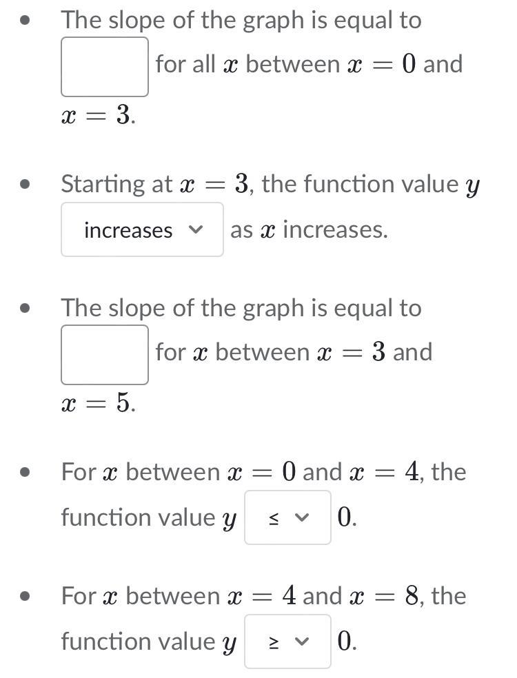 Complete the sentences based off the graph. Thank you :) (Please serious answers only-example-3