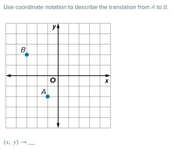 Use coordinate notation to describe the translation from A to B.-example-1