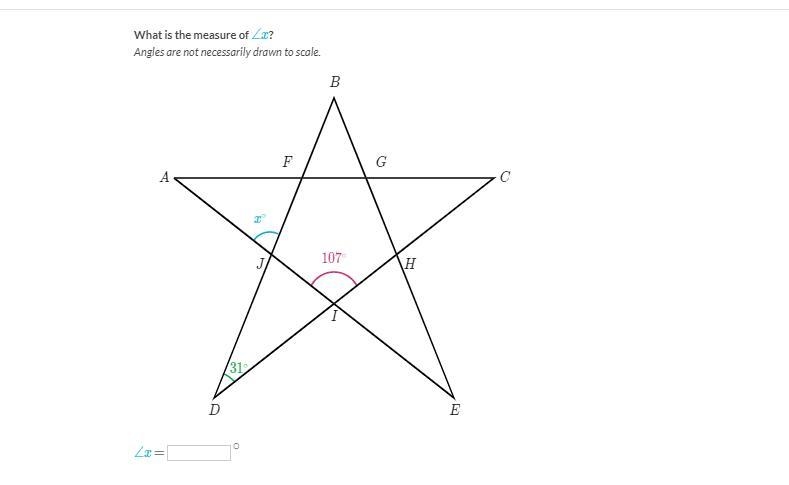 What is the measure of x? Image below-example-1