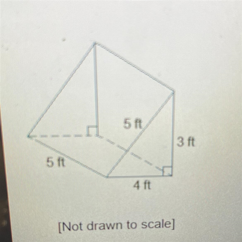 HELP! What is the surface area of the triangular prism? 60 square feet 72 square feet-example-1