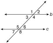 If ∠8 measures 116°, what is the measure of ∠3? (Lines b and c are parallel.) 64° 58° 116° 84°-example-1