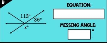 What is the equation and the missing angle-example-1