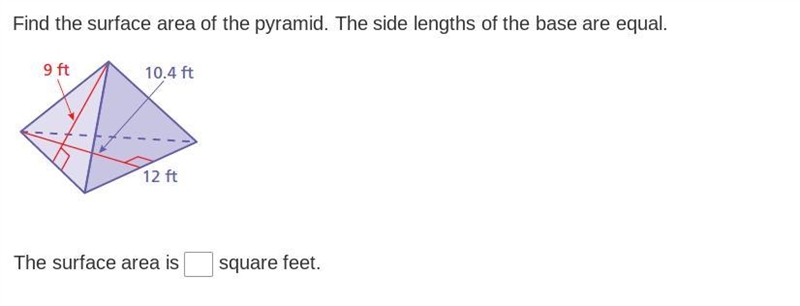 Find the surface area of the pyramids-example-1