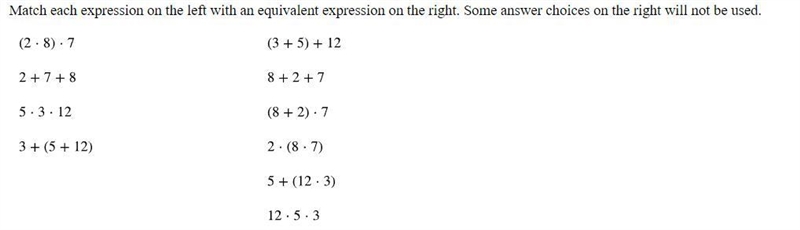 Match each expression on the left with an equivalent expression on the right. Some-example-1