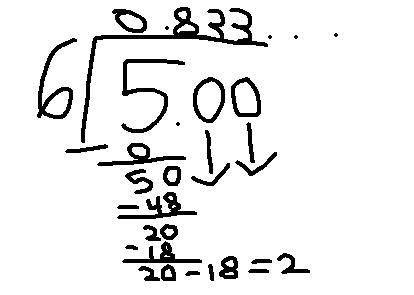 Express the fraction 5/6 4/3 as a decimal show your work-example-1