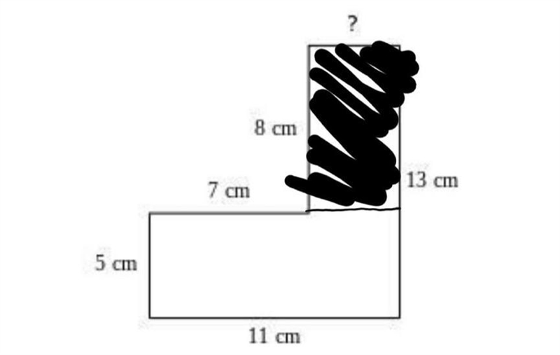 Find the missing side length. Assume that all intersecting sides meet at right angles-example-1