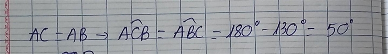 If the measure of ACD is 130 what is the measure of ABC?-example-1