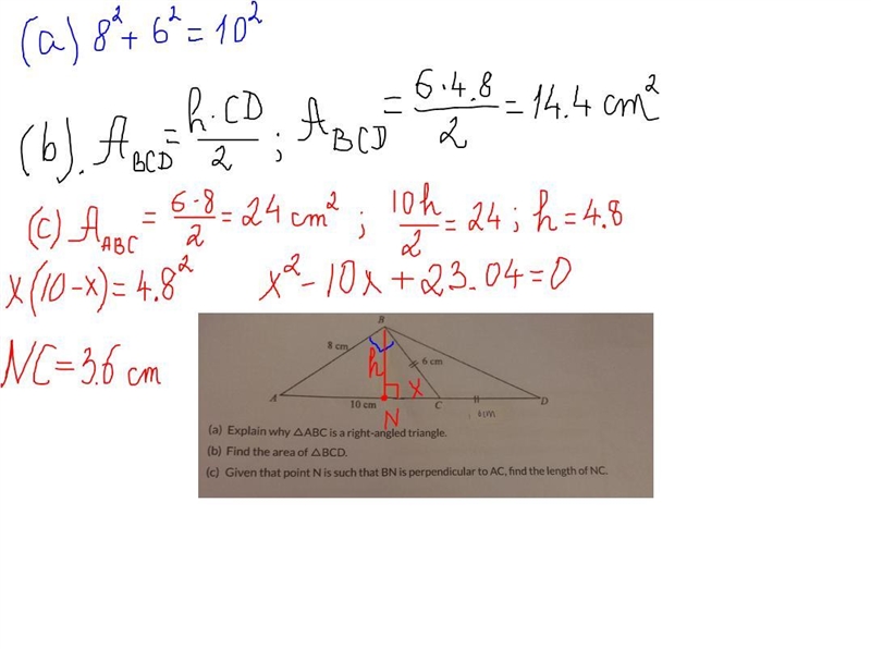 (b) Find the area of triangle BCD. ​-example-1