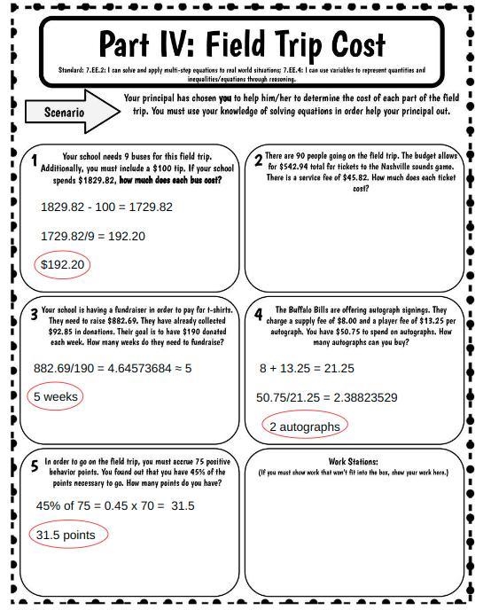 Field Trip Cost !!20 POINTS!! Your principal has chosen you to help him/her to determine-example-1