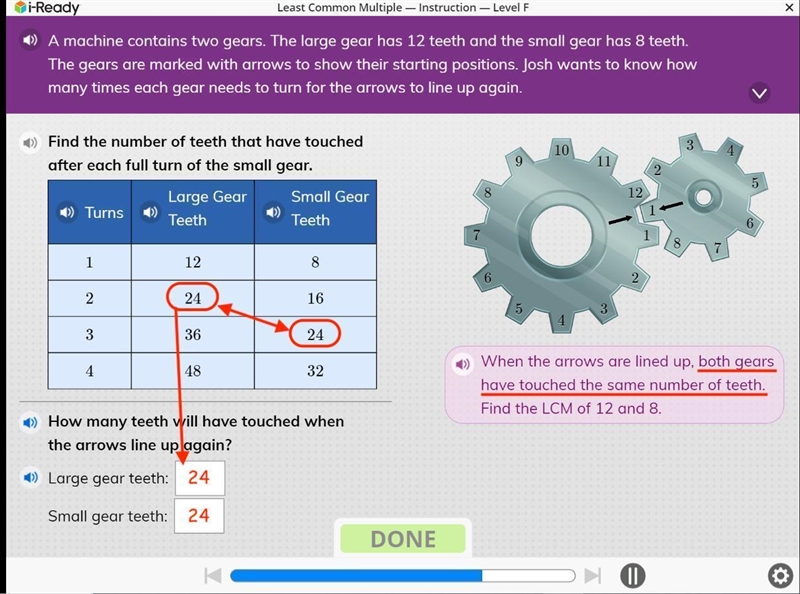 Please help me to answer this (has to do with least common factors and stuff like-example-1