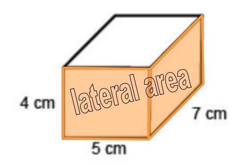 What is the lateral surface area of the solid? Assume the top and bottom of the solid-example-1