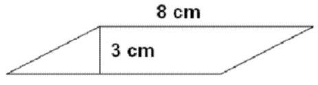 What is the area of the parallelogram shown below? A. 24 cm² B. 22 cm² C. 20 cm² D-example-2