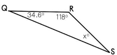 Using the triangle below, set up and solve an equation in order to find the value-example-1