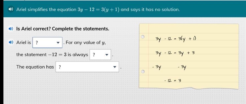 The first box choice is correct or incorrect. The second box is true or false. third-example-1