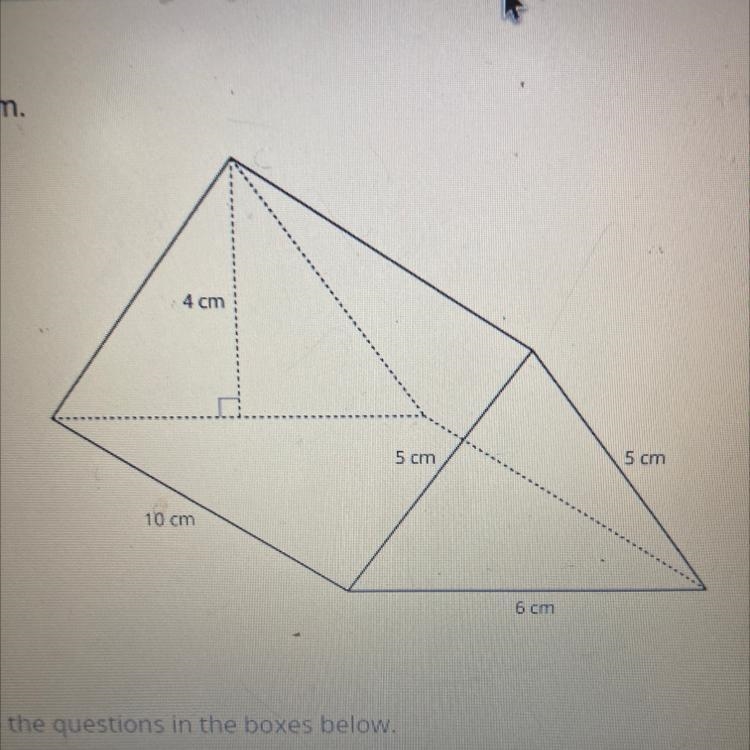 Find the volume and surface area of this shape.-example-1