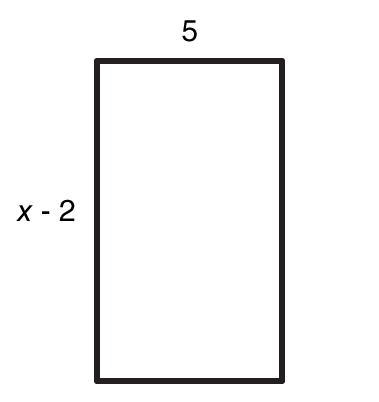 Write two equivalent expressions to represent the area of this rectangle.-example-1