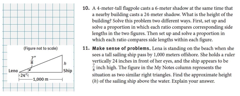 Finding missing sides of quadrilaterals and triangles.-example-2