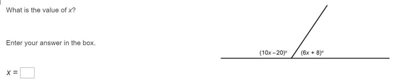 Help please! What is the value of x? Enter your answer in the box.-example-1