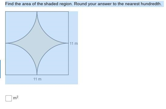 Find the area of the shaded region. Round your answer to the nearest hundredth. 11 by-example-1