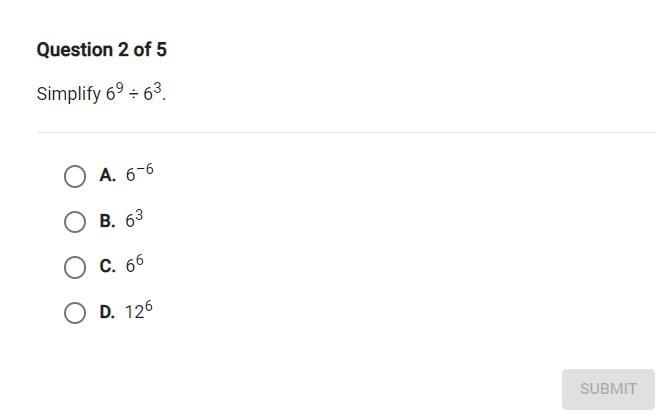 Simplify 6^9 6^3. (I really need help with this)-example-1