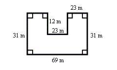 Find the area of the complex figure.-example-1