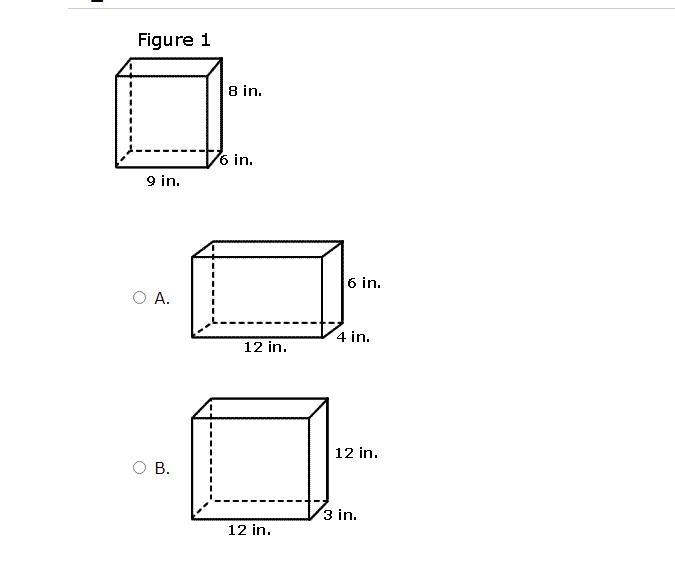 Which rectangular prism has the same volume as figure 1? 20 points!!!-example-1