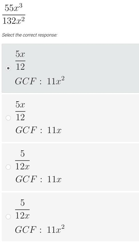 Question: Reduce and state the GCF Pic below. Any help is appreciated!-example-1