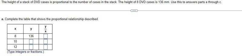 The height of a stack of DVD cases is proportional to the number of cases in the stack-example-1