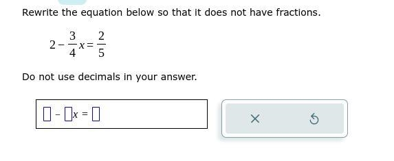 Rewrite the equation below so that it does not have fractions.-example-1