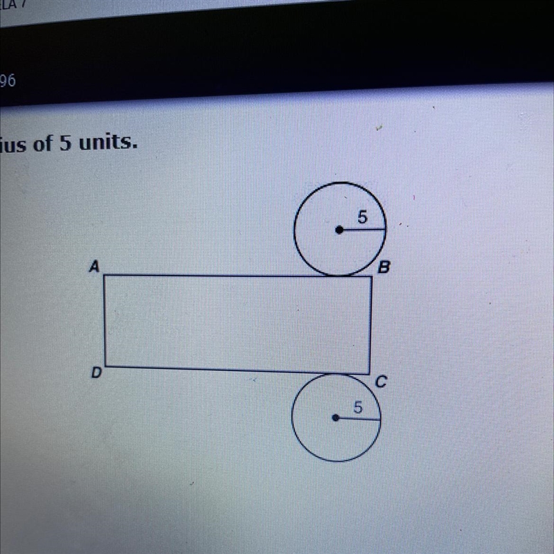 The net below is used to form a cylinder with a radius of 5 units. What is the length-example-1