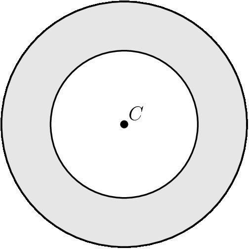 Two circles have the same center C. (Circles that have the same center are called-example-1